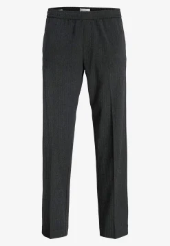 Bukser-JACK & JONES Afslappede habitbukser Mørk gråmeleret