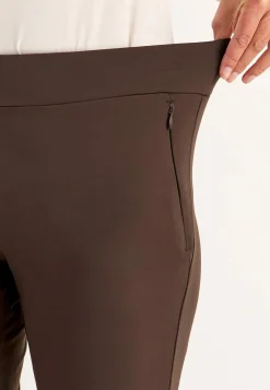 Loungebukser|Trikobukser- Alsidige jerseybukser med en bootcut Daria Mørkebrun