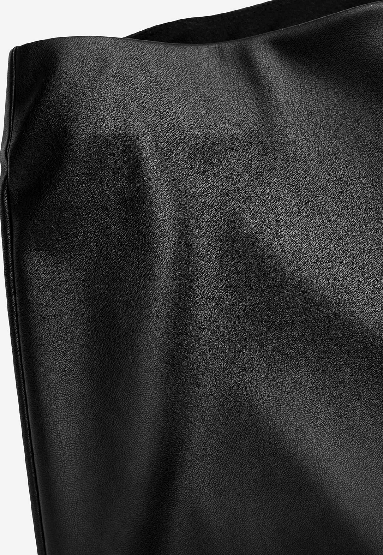 Caprileggings|Leggings I Imiteret Skind-Cellbes of Sweden Ankellange bukser i læderimitation Sort