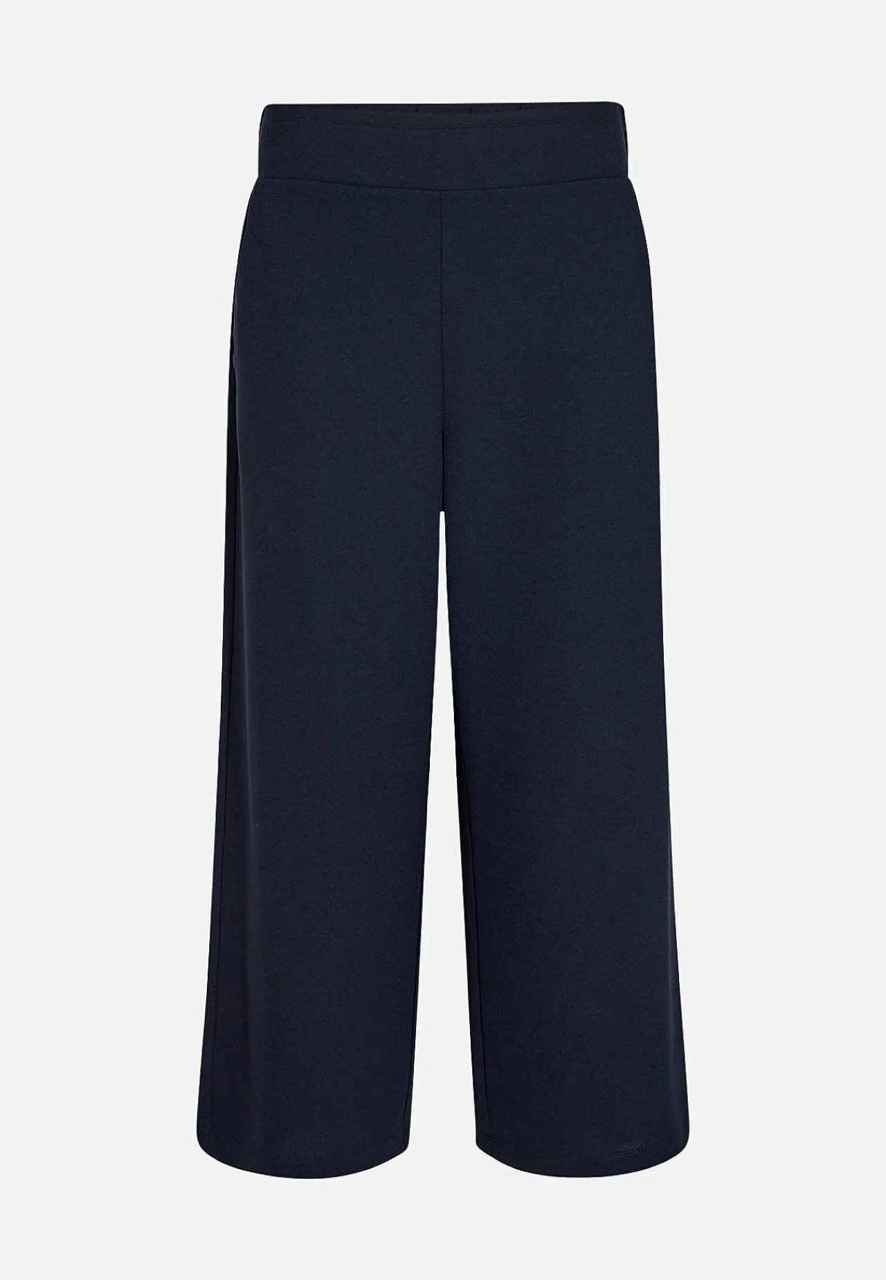 Trikobukser-Soyaconcept Ankellange jerseybukser med brede ben Marine
