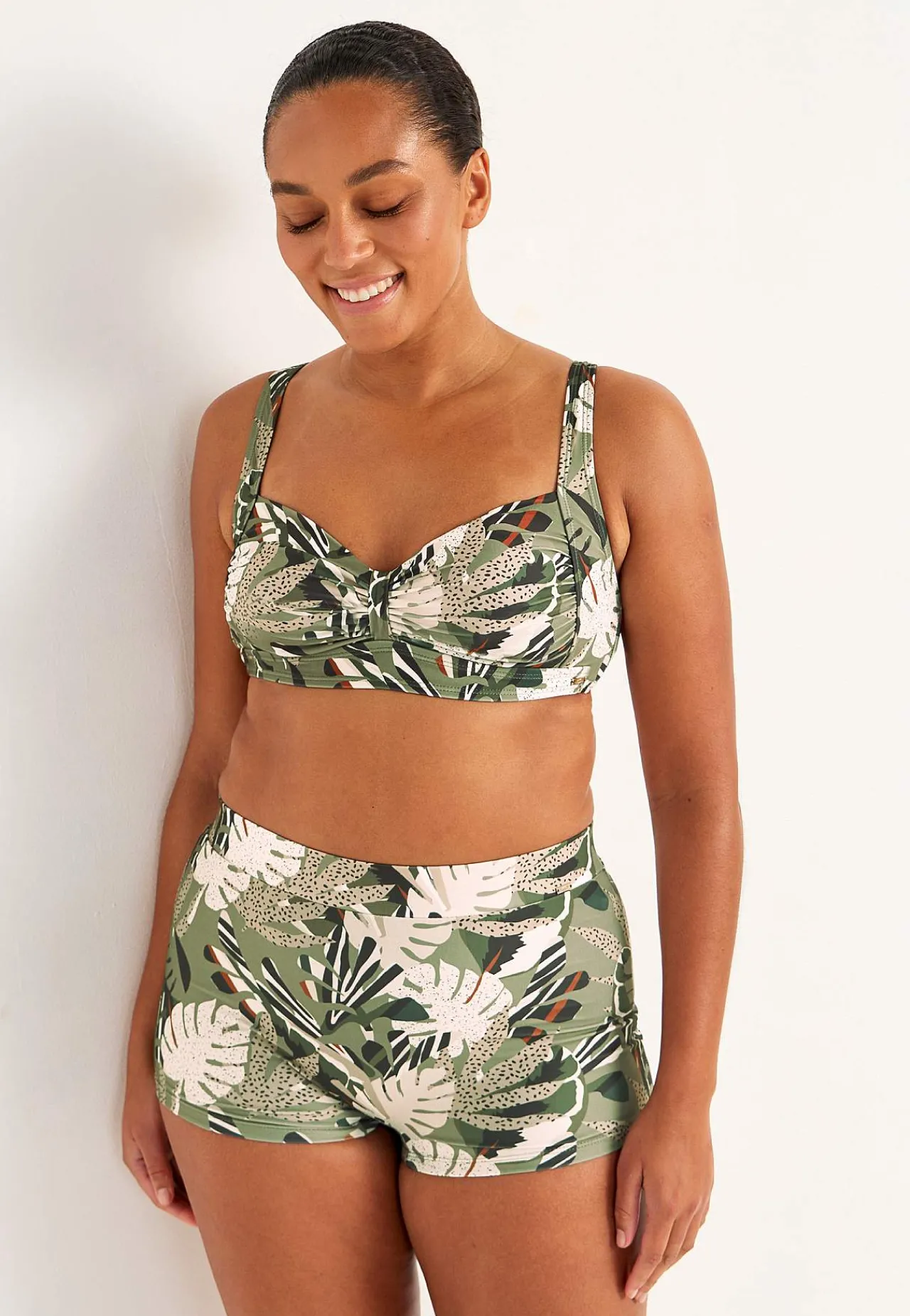 Bikinier-Cellbes of Sweden Bøjleløs bikini-bh Brighton Kakigrøn / Mønstret