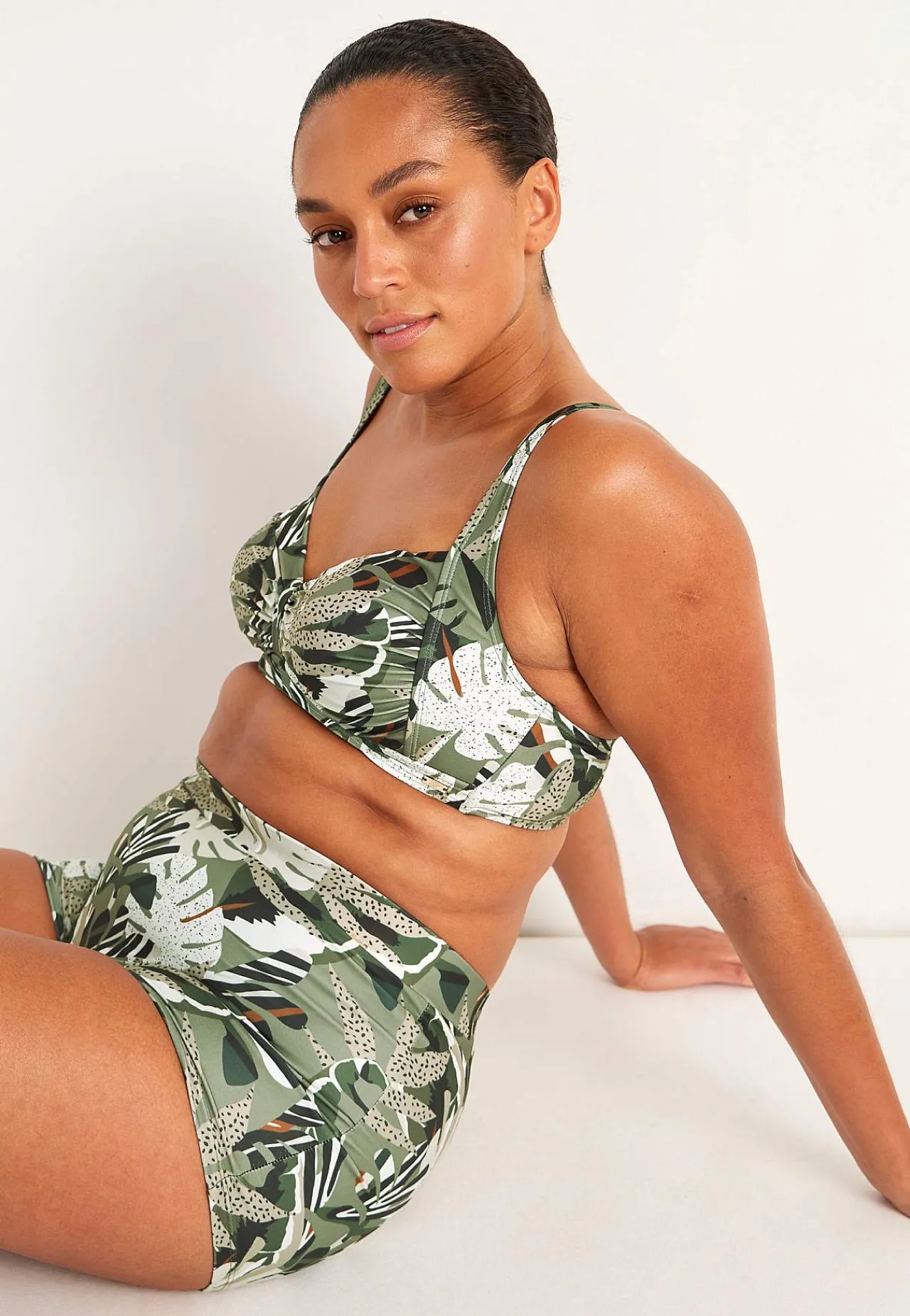 Bikinier-Cellbes of Sweden Bøjleløs bikini-bh Brighton Kakigrøn / Mønstret