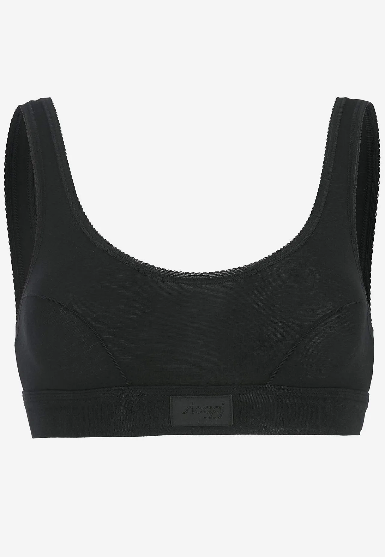 Undertøj|Bh-Sloggi Blød BH-top i bomuld Double comfort Sort
