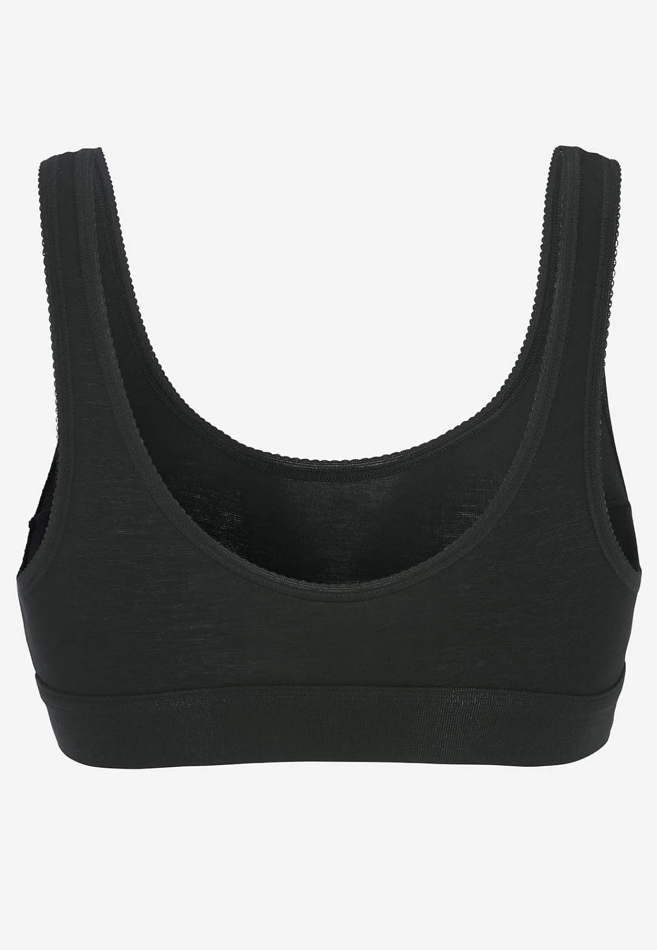 Undertøj|Bh-Sloggi Blød BH-top i bomuld Double comfort Sort
