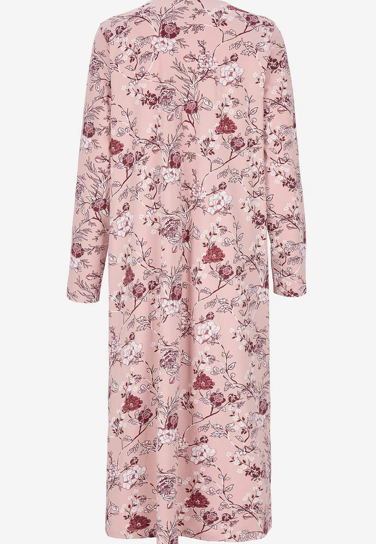 Undertøj|Nat- Og Hyggetøj- Blomstret natkjole med lange ærmer Rosa / Blomstret