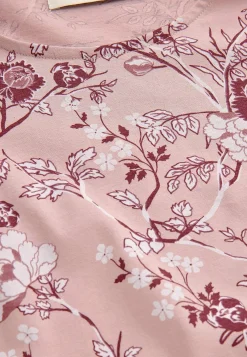 Undertøj|Nat- Og Hyggetøj- Blomstret natkjole med lange ærmer Rosa / Blomstret