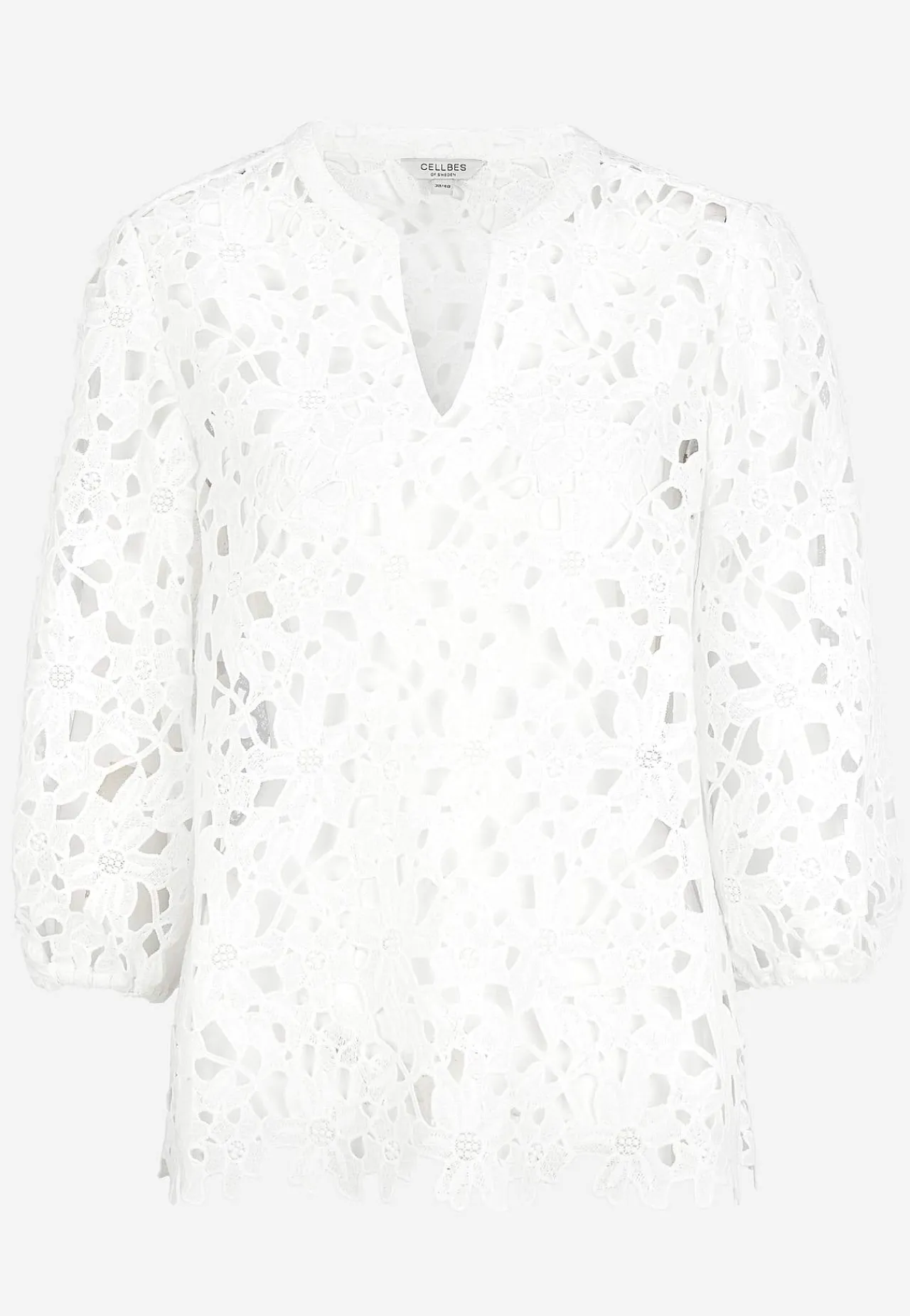Bluser|Bluser Med Pufærmer-Cellbes of Sweden Blondebluse med et blomstermønster | Cellbes