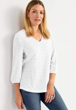Toppe|Bluser-Cellbes of Sweden Blondetop med hulmønster | Cellbes