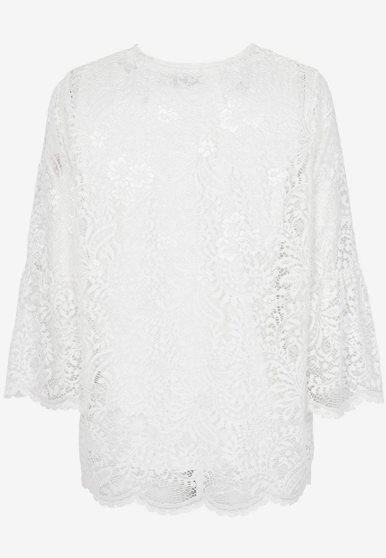 Toppe-Cellbes of Sweden Blondetop med trompetærme Offwhite