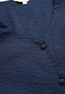 Bluser|Kortærmede-Cellbes of Sweden Bluse i seersucker Marine