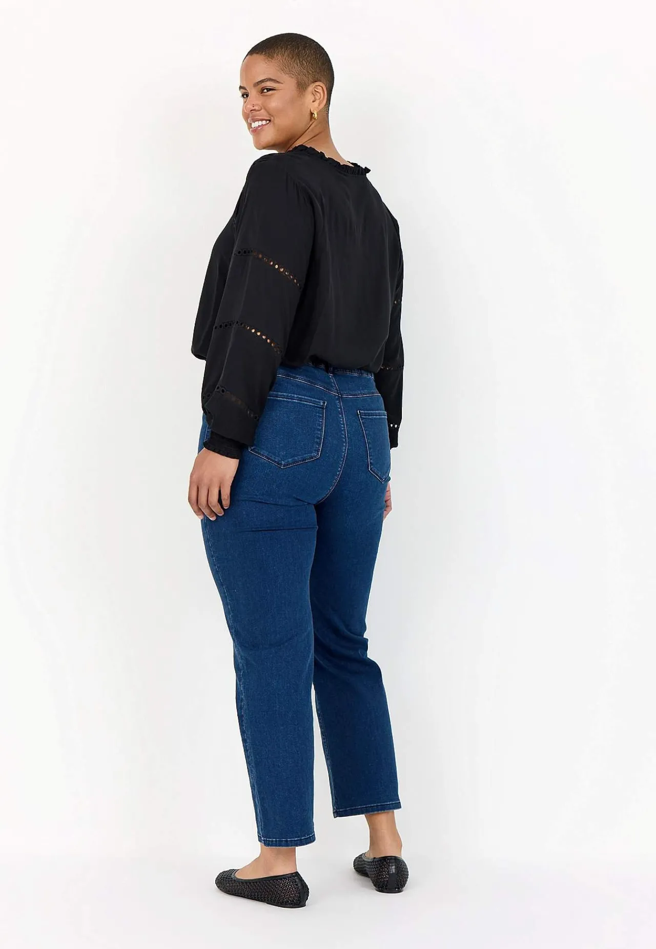 Bluser-Wasabiconcept Bluse med broderi Sort
