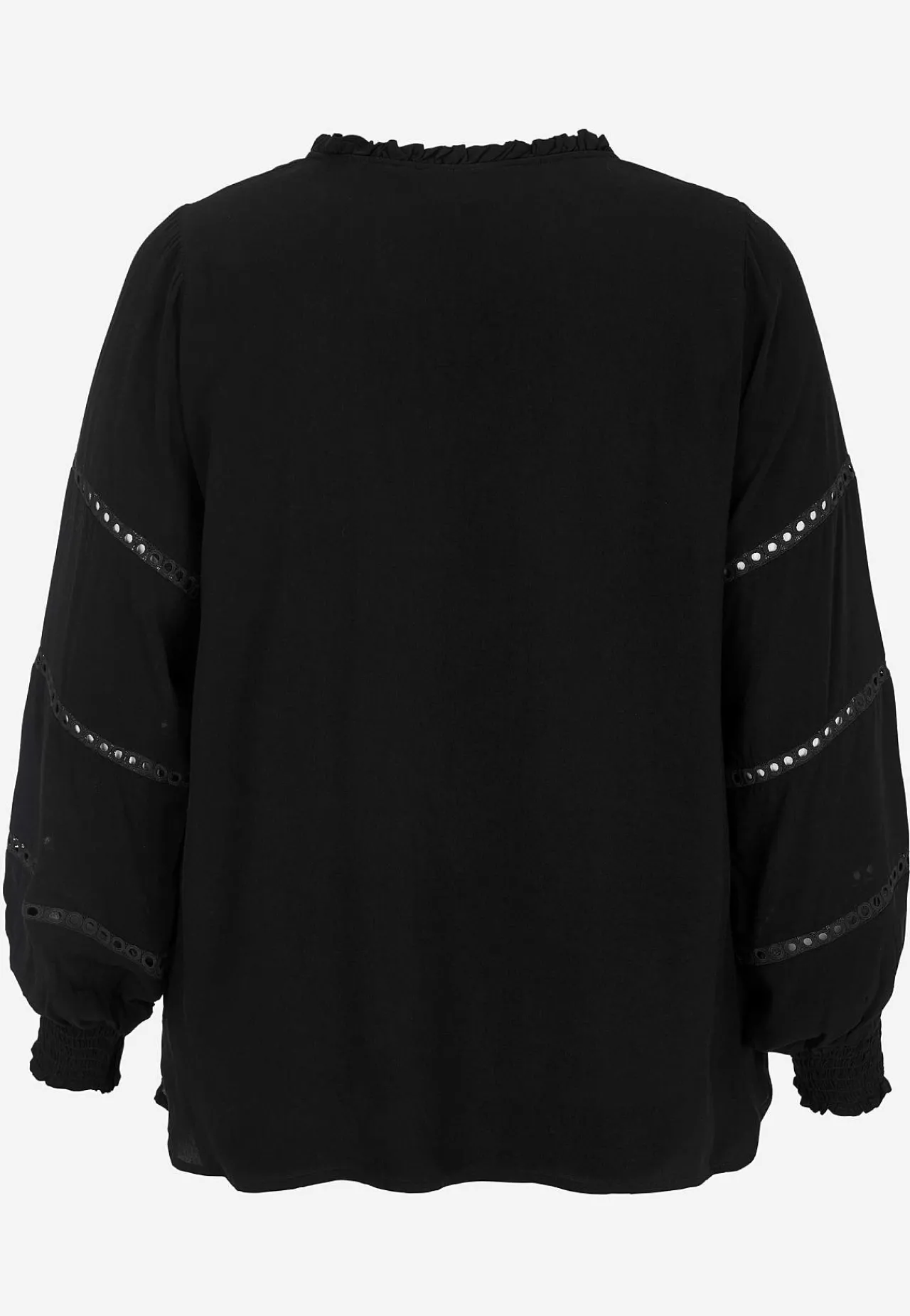 Bluser-Wasabiconcept Bluse med broderi Sort