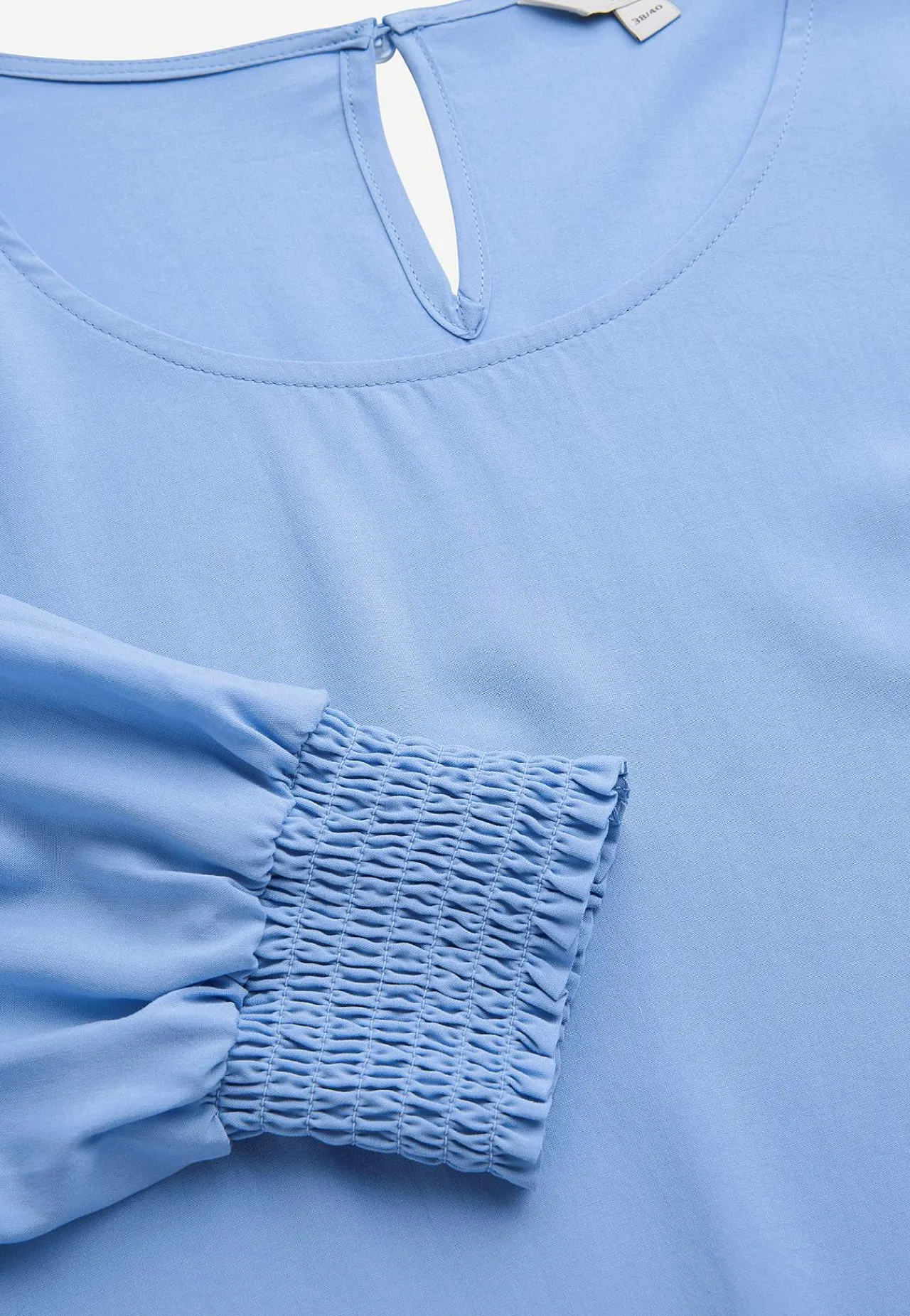 Bluser|Bluser Med Pufærmer-Cellbes of Sweden Bluse med smock ved manchetterne Blå