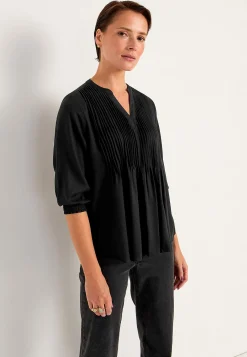 Toppe|Bluser-Cellbes of Sweden Bluse med syede lægge Sort