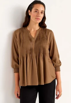 Toppe|Bluser-Cellbes of Sweden Bluse med syede lægge | Cellbes