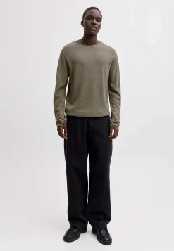 Striktrøjer-JACK & JONES Bomuldstrøje Brun