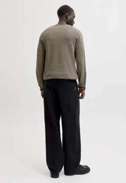 Striktrøjer-JACK & JONES Bomuldstrøje Brun