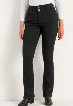 Høj Talje|Flere Længder- Bootcut jeans med høj talje Jennifer Sort / Denim