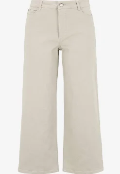 Ankelbukser|Vide Bukser-Cellbes of Sweden Brede ankeljeans Lys beige