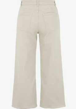 Ankelbukser|Vide Bukser-Cellbes of Sweden Brede ankeljeans Lys beige