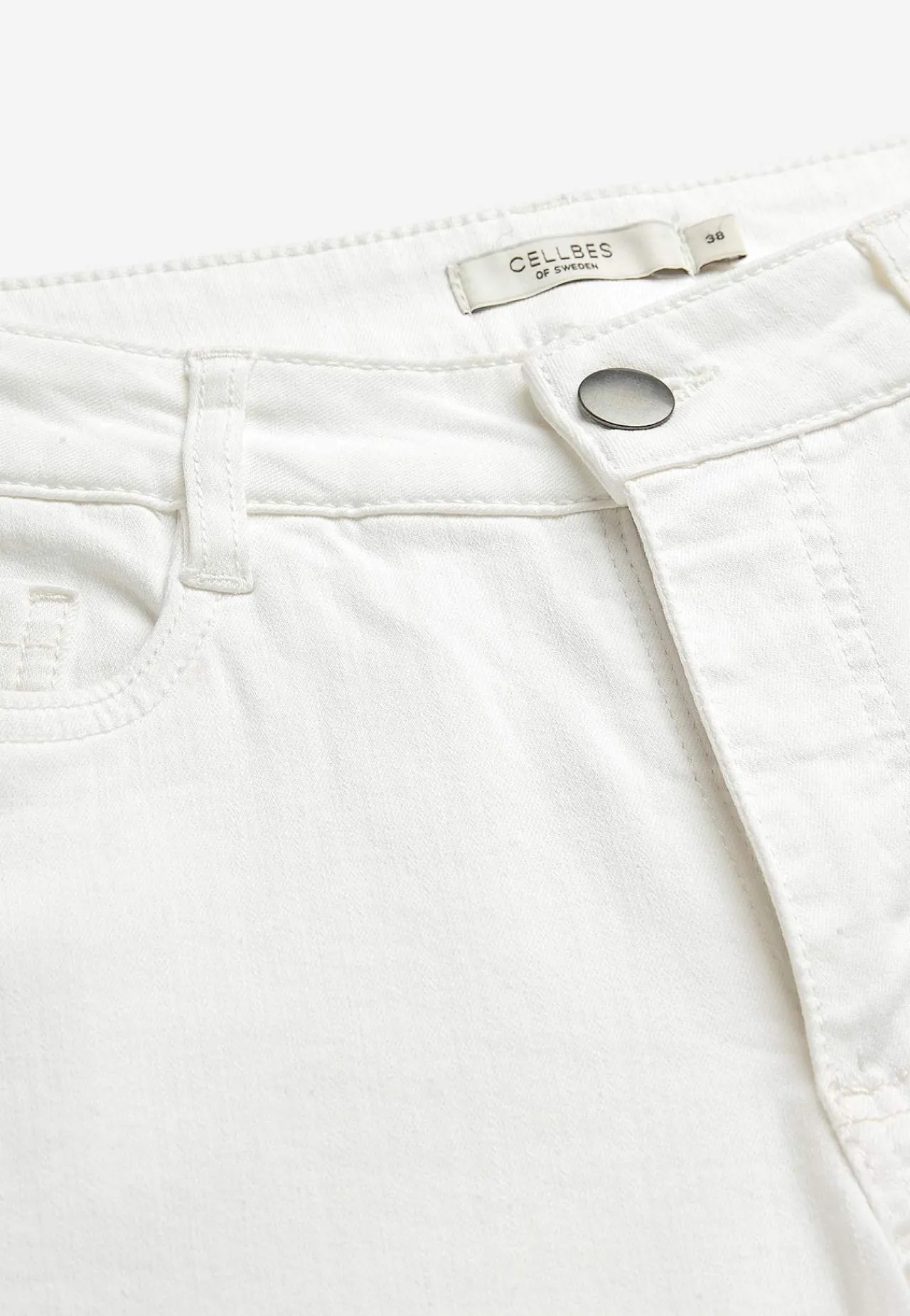 Høj Talje|Straight Fit-Cellbes of Sweden Brede jeans med høj talje Renata Hvid denim