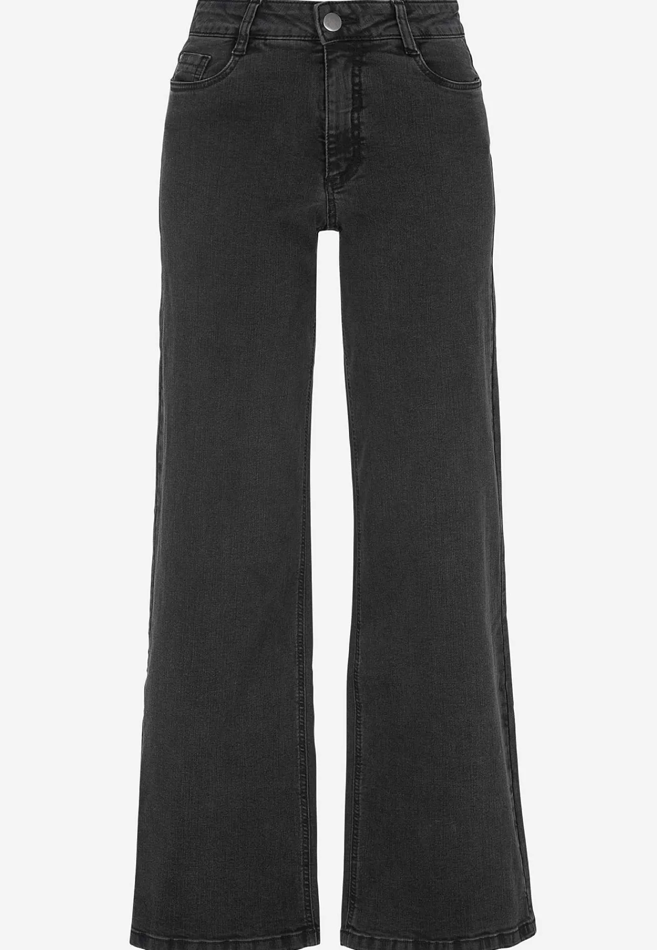 Høj Talje|Straight Fit-Cellbes of Sweden Brede jeans med høj talje Renata Grå / Denim