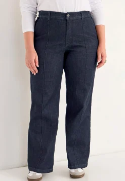 Straight Fit|Stretch Jeans-Cellbes of Sweden Brede jeans med syede pressefolder Mia | Cellbes