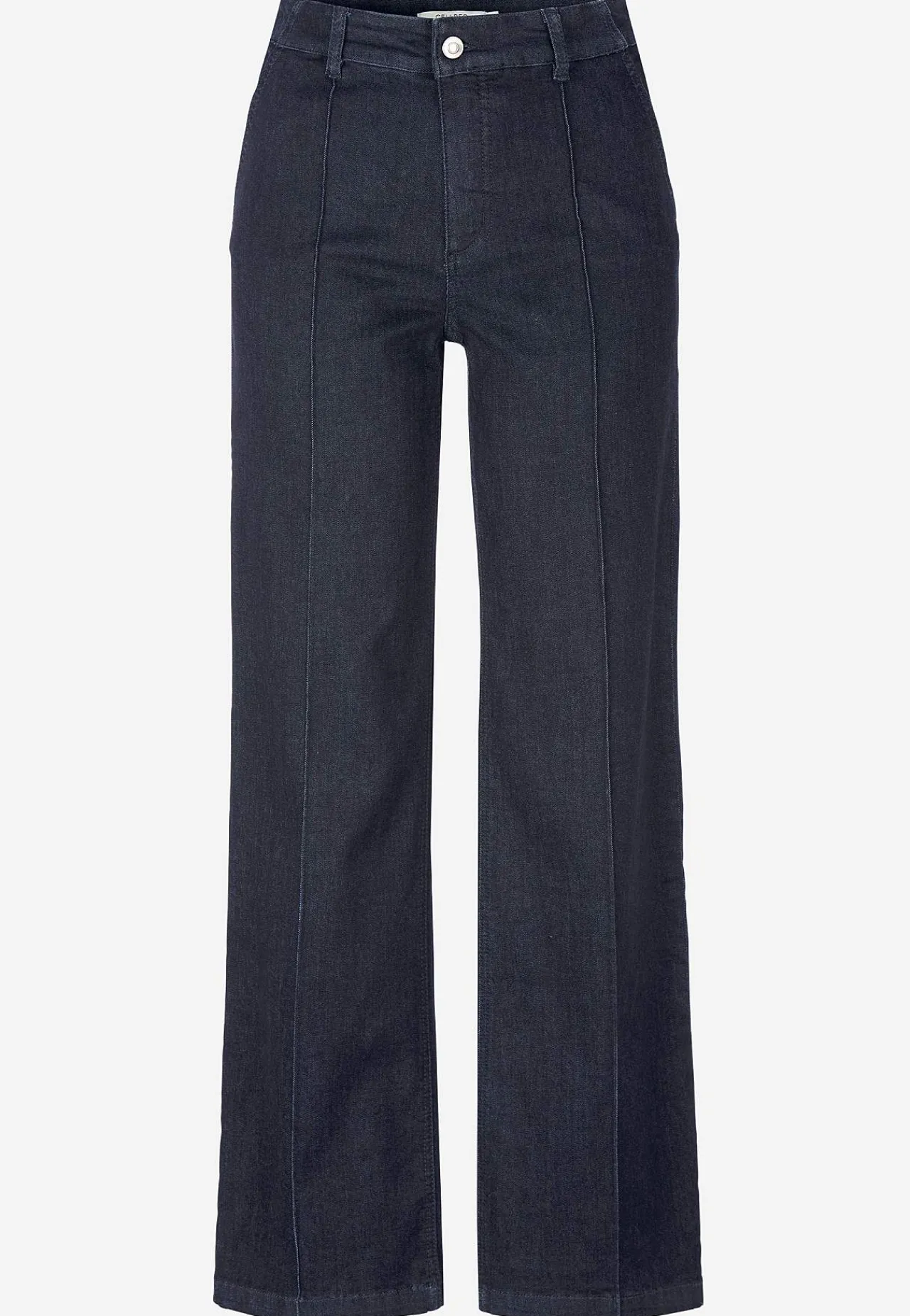 Straight Fit|Stretch Jeans-Cellbes of Sweden Brede jeans med syede pressefolder Mia | Cellbes