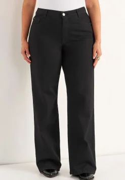 Høj Talje|Straight Fit- Brede, lange jeans med høj talje Renata | Cellbes