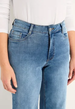 Høj Talje|Straight Fit- Brede, lange jeans med høj talje Renata | Cellbes