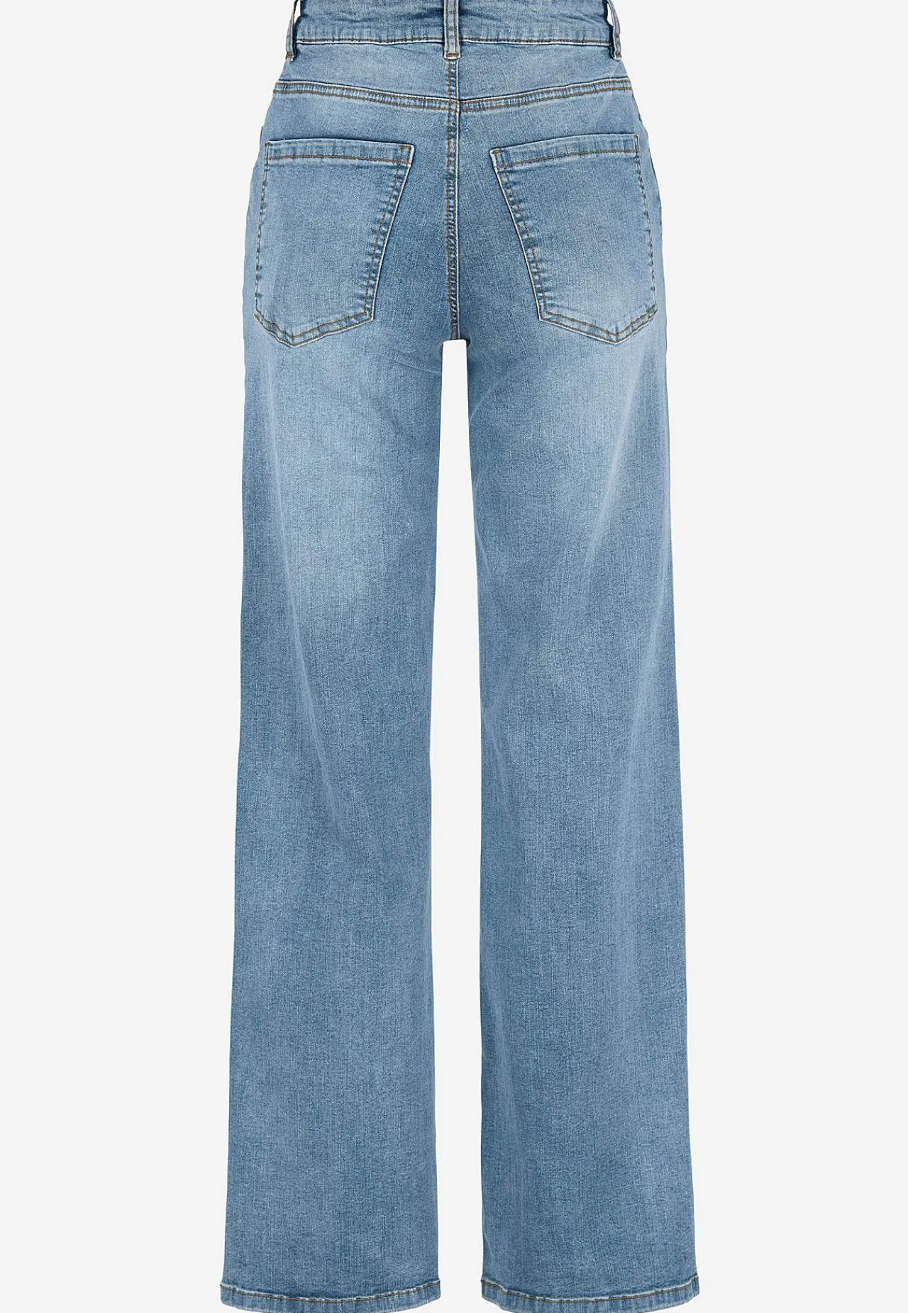 Høj Talje|Straight Fit- Brede, lange jeans med høj talje Renata | Cellbes
