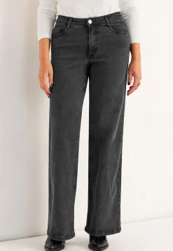 Høj Talje|Straight Fit- Brede, lange jeans med høj talje Renata | Cellbes