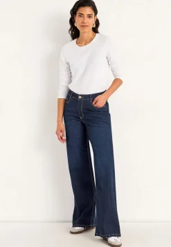 Høj Talje|Straight Fit- Brede, lange jeans med høj talje Renata | Cellbes