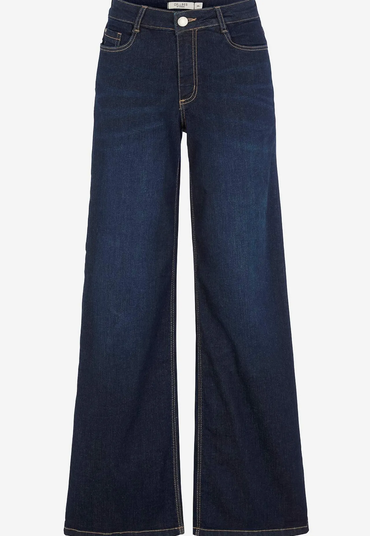 Høj Talje|Straight Fit- Brede, lange jeans med høj talje Renata | Cellbes