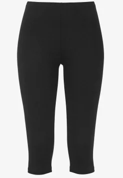 Caprileggings|Forårsbukser- Capri leggings i jersey Sort