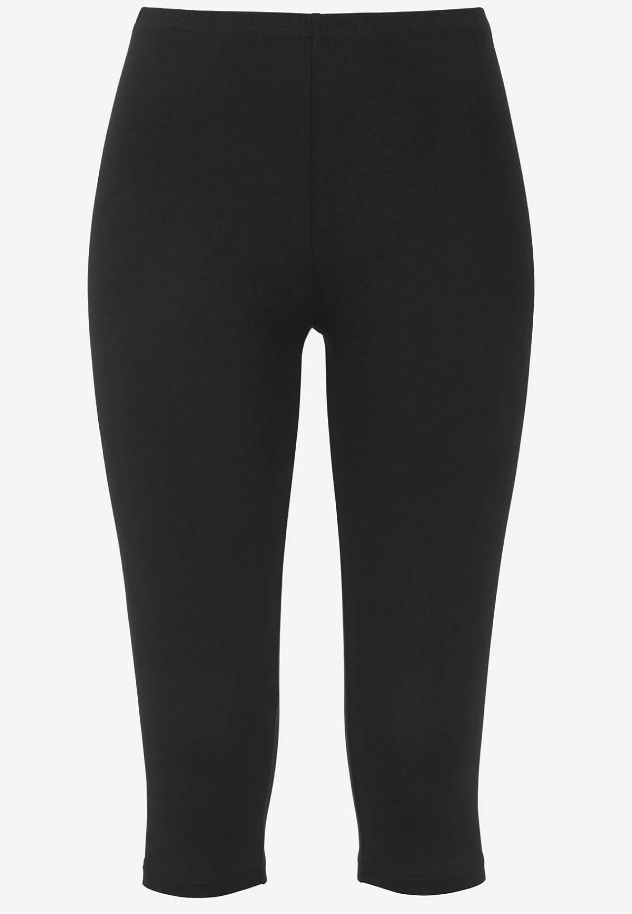 Caprileggings|Forårsbukser- Capri leggings i jersey Sort