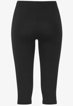 Caprileggings|Forårsbukser- Capri leggings i jersey Sort
