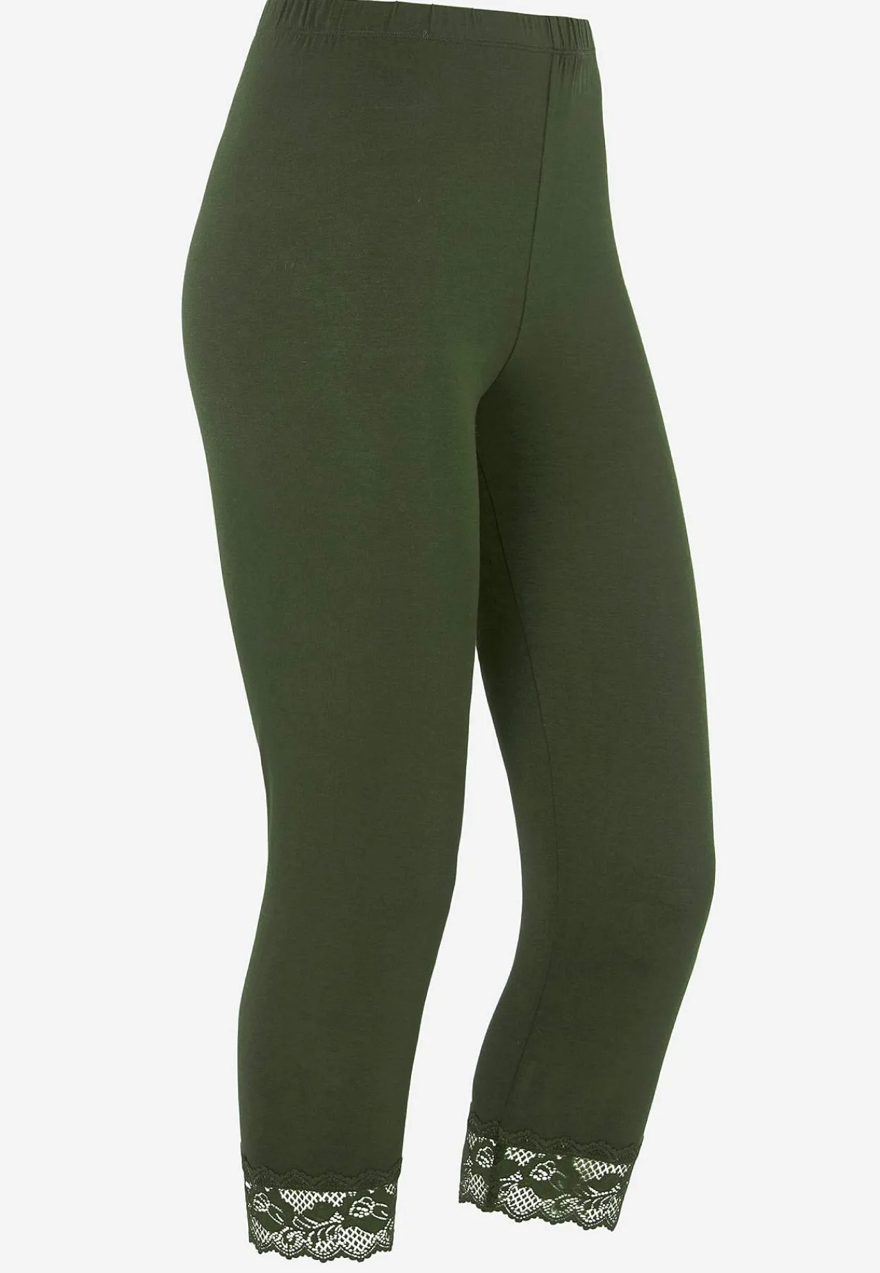 Caprileggings|Forårsbukser-Cellbes of Sweden Capri leggings med blonde susanne Kakigrøn