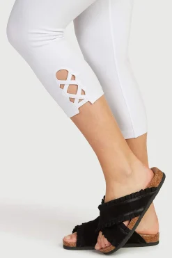 Caprileggings|Flerpak Leggings-Cellbes of Sweden Capri leggings med dejlige detaljer 2-pack Hvid + Sort