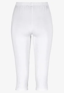 Caprileggings|Forårsbukser-Cellbes of Sweden Capri leggings med sideslidser Hvid