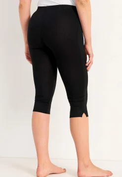 Caprileggings|Forårsbukser-Cellbes of Sweden Capri leggings med sideslidser Sort