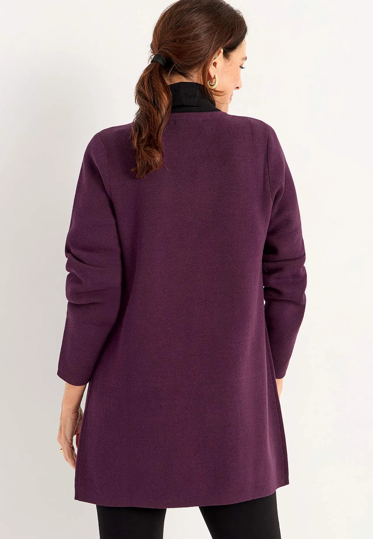 Cardiganer|Cardiganer-Cellbes of Sweden Cardigan i bomuld Mørklilla