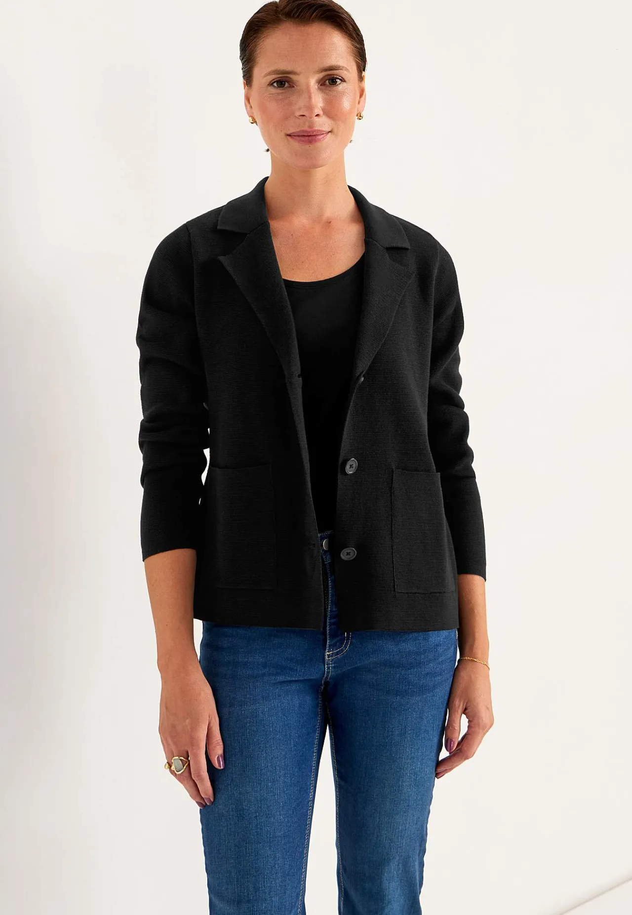 Cardiganer|Trøjer-Cellbes of Sweden Cardigan med knapper Sort