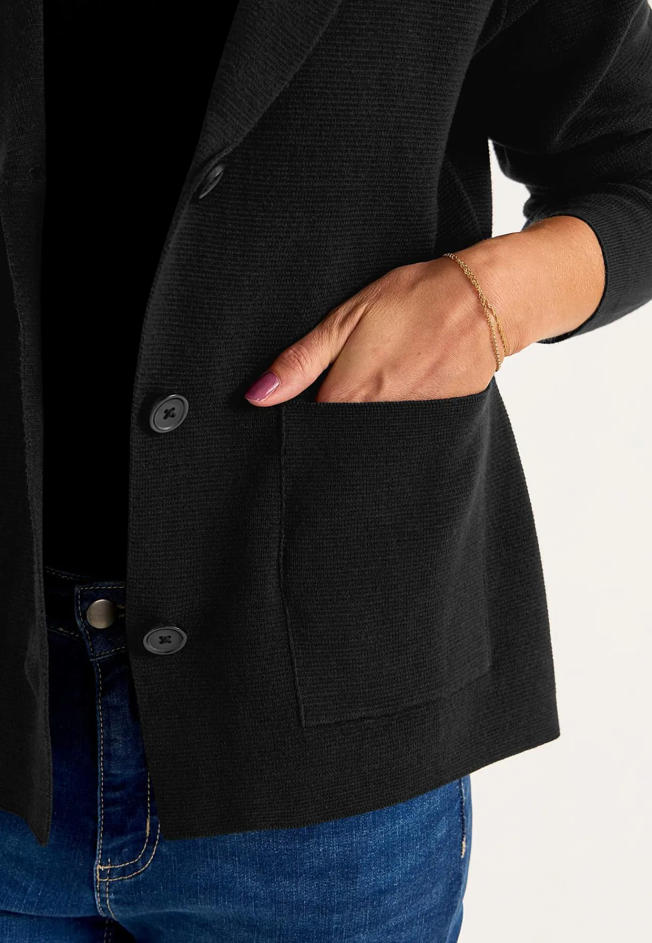 Cardiganer|Trøjer-Cellbes of Sweden Cardigan med knapper Sort