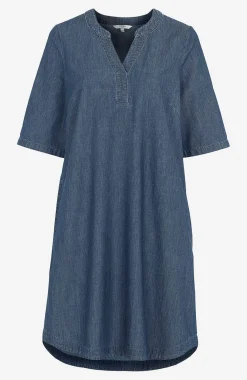 Denimkjoler|Denimkjoler-Cellbes of Sweden Cowboykjole i blødvasket denim Mørkeblå / Denim