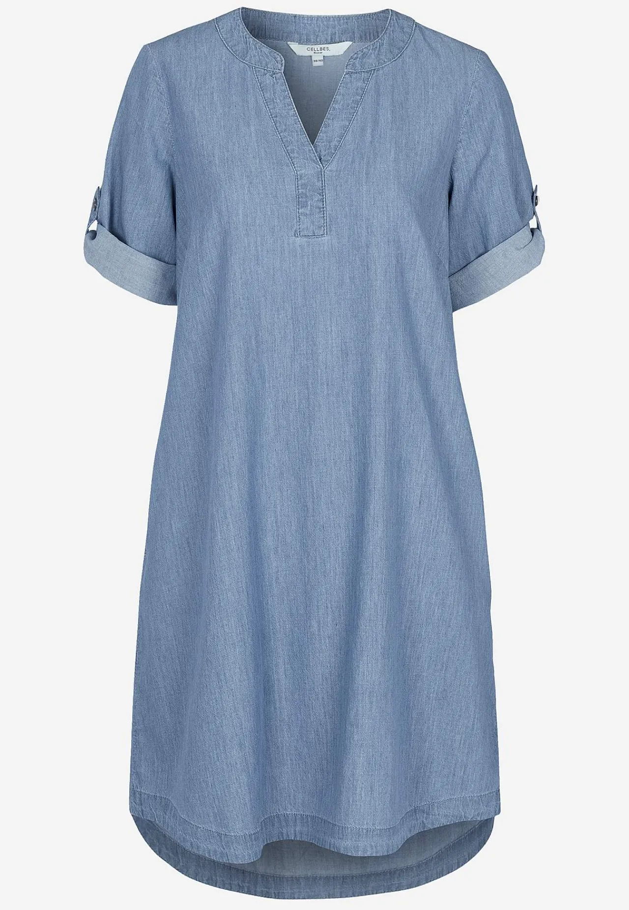 Denimkjoler|Denimkjoler- Cowboykjole i blødvasket denim Lyseblå / Denim