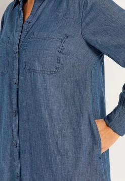 Denimkjoler|Denimkjoler-Cellbes of Sweden Cowboykjole med sidelommer Mørkeblå / Denim
