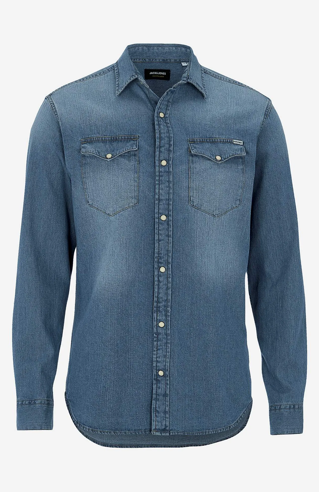 Skjorter-JACK & JONES Cowboyskjorte Jeansblå