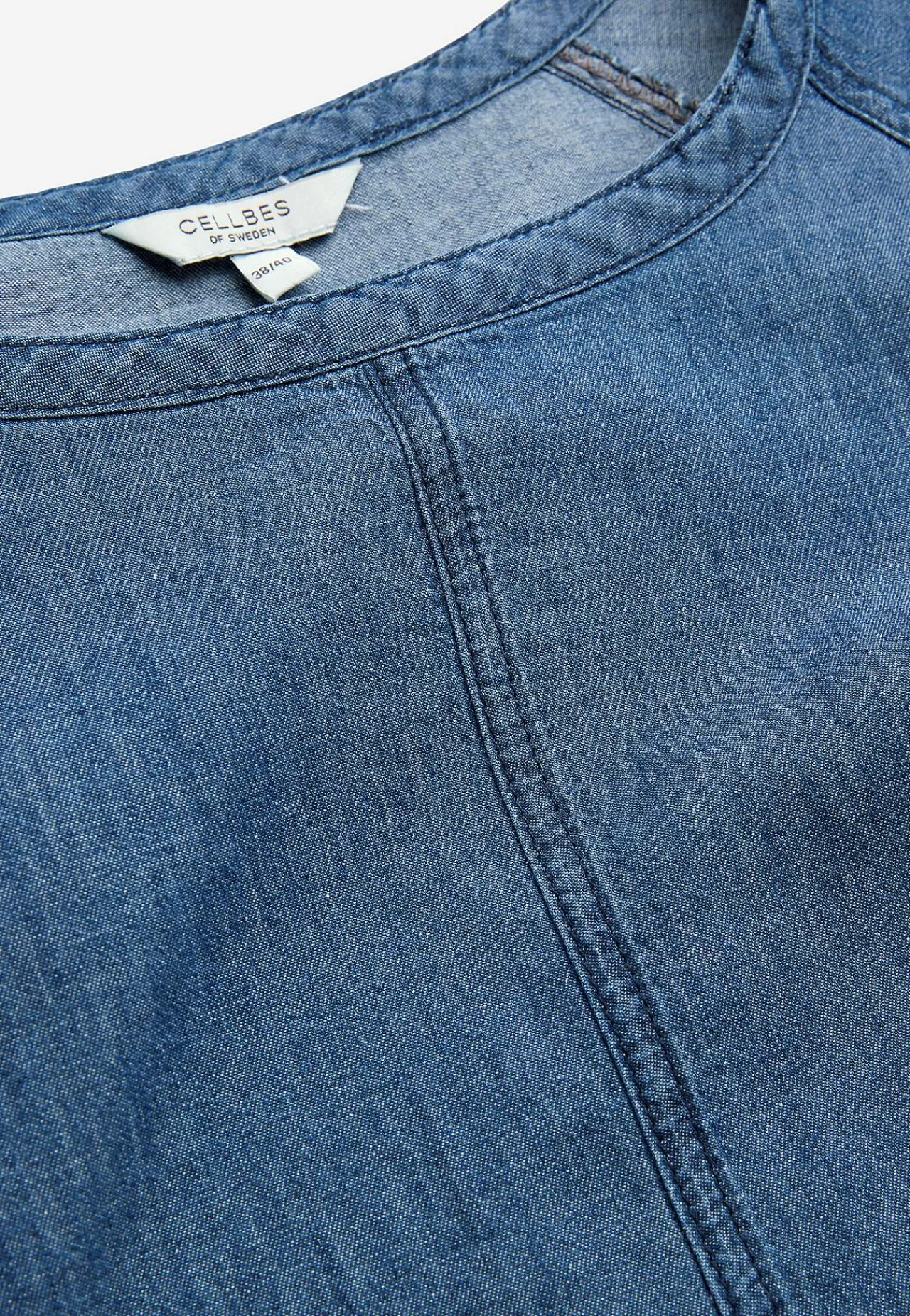 Denim|Denim-Toppe-Cellbes of Sweden Cowboyskjorte med brede ærmer | Cellbes