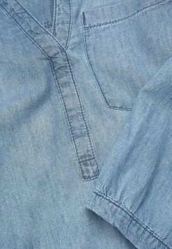 Denim|Denim-Toppe- Cowboyskjorte med brystlomme Lyseblå / Denim